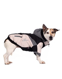 Куртка для собак мелких пород Джек Рассел Карликовый пинчер Бигль серая с капюшоном на молнии 24x36x Rungo