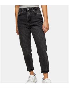 Черные выбеленные джинсы в винтажном стиле Topshop petite