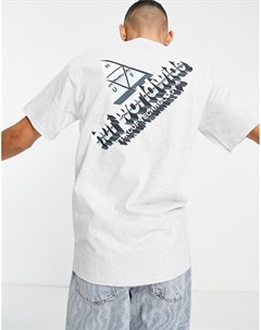 Серая футболка с принтом на спине Peak Tech Huf