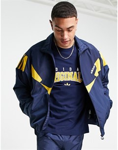 Темно синяя спортивная куртка Retro Revival Adidas originals