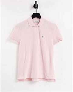 Розовая классическая футболка поло Lacoste