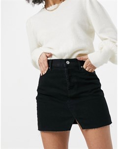 Черная джинсовая мини юбка Asos design