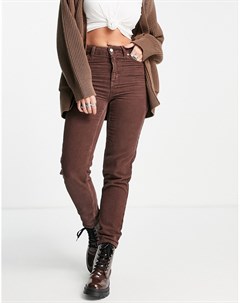 Коричневые вельветовые джинсы в винтажном стиле Topshop