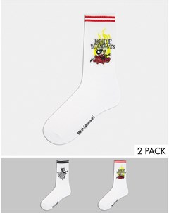Набор из 2 пар спортивных носков с принтом из мультсериала Disenchantment Asos design