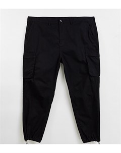 Черные брюки в утилитарном стиле Big Tall River island
