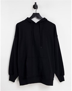 Черный oversized худи Stradivarius