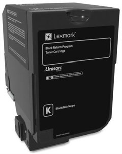 Картридж с тонером черного цвета высокой емкости в рамках программы возврата 20 тыс стр для CS725de  Lexmark