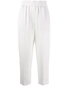 Укороченные брюки с контрастными полосками Brunello cucinelli