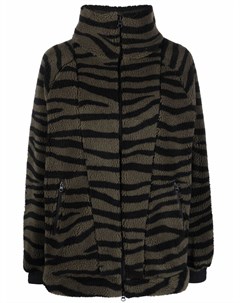Флисовая куртка с зебровым принтом Adidas by stella mccartney