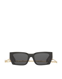 Прямоугольные солнцезащитные очки с черными линзами Burberry