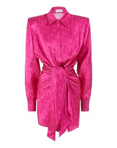 Розовое платье рубашка из шелка Magda butrym