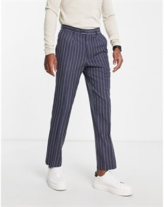 Прямые костюмные брюки в тонкую полоску с широкими штанинами Gianni feraud