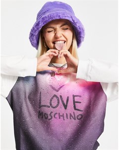 Многоцветный свитшот с эффектом омбре и логотипом Love moschino