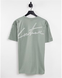 Винтажная футболка цвета хаки The couture club