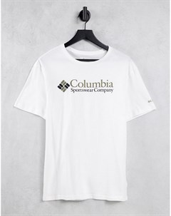 Белая базовая футболка с логотипом CSC Columbia