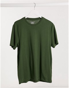 Зеленая футболка с круглым вырезом New look