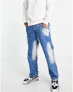 Широкие джинсы с эффектом отбеливания от комплекта Ldn dnm