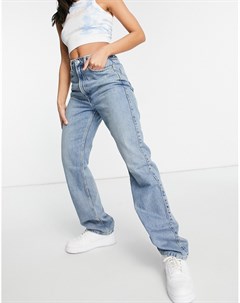 Выбеленные джинсы прямого кроя из органического хлопка Rowe Weekday