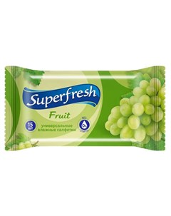 Влажные салфетки Superfresh Fruit 15шт Smile