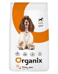 Сухой корм для взрослых собак контроль веса с уткой и рисом 18 кг Organix