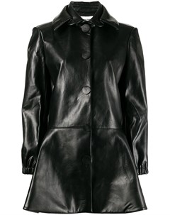 Однобортное пальто из искусственной кожи Shushu/tong