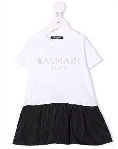 Платье со стразами Balmain kids