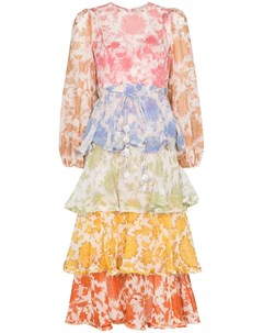 Ярусное платье Postcard с цветочным принтом Zimmermann