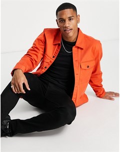 Темно оранжевая рубашка навыпуск с длинными рукавами Loflash Boss