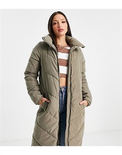 Удлиненное дутое пальто цвета хаки Vero moda tall