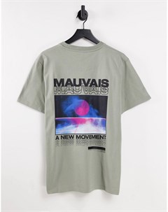 Бледно зеленая футболка с принтом Future Space Mauvais