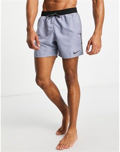 Серые волейбольные шорты длиной 5 дюймов с лентой с логотипом Digi Swoosh Nike swimming