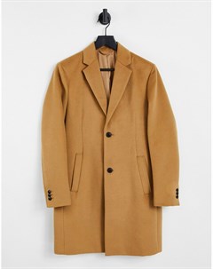 Бежевое пальто Topman