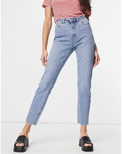 Голубые джинсы с прямыми штанинами из смесового органического хлопка Vero moda