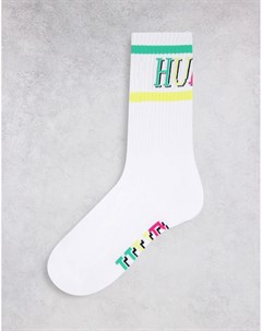 Белые носки 8 bit Huf