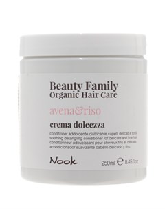 Успокаивающий крем кондиционер для ломких и тонких волос Crema Dolcezza Avena Riso 250 мл Beauty Fam Nook