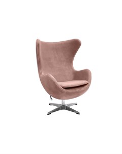 Кресло egg chair пыльно розовый искусственная замша розовый 85x110x76 см Bradexhome