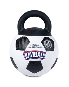 Игрушка для собак Jumball Мяч футбольный c ручкой белый 26см Gigwi
