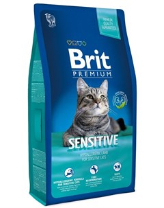 Сухой корм Premium Cat Sensitive для кошек с чувствительным пищеварением 8 кг Ягненок Brit*