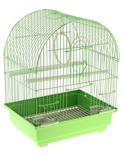 Клетка 1000 для птиц Д 30 х Ш 23 х В 39 см Зеленая решетка зеленый поддон Триол