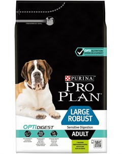 Сухой корм Adult Large Robust OptiDigest для взрослых собак крупных пород с мощным телосложением 3 к Pro plan