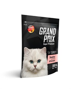 Сухой корм Sensitive с индейкой для кошек с чувствительным пищеварением 300 г Индейка Grand prix