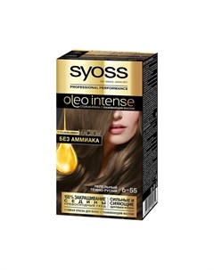 Стойкая краска oleo intense для волос 6 55 Пепельный темно русый 50мл Syoss