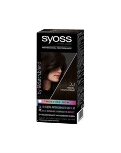 Крем краска Color стойкая для волос 3 1 Темно каштановый 50мл Syoss