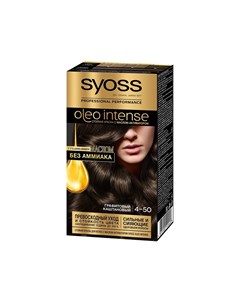 Стойкая краска oleo intense для волос 4 50 Графитовый каштановый 50мл Syoss