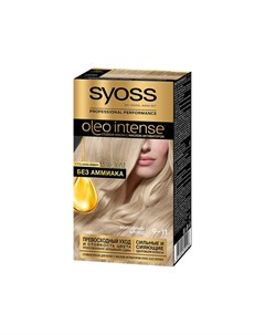 Стойкая краска для волос oleo intense 9 11 Холодный Блонд 50мл Syoss