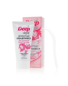 Крем депилятор DEEP depil деликатный для удаления волос на лице с персиковым маслом 50мл Floresan