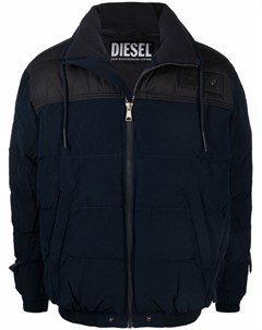 Пуховик с нашивкой логотипом Diesel