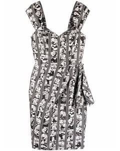 Платье с принтом Moschino