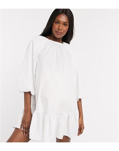 Белое свободное платье мини из поплина ASOS DESIGN Asos maternity