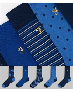 Набор из 5 пар носков синих тонов Rednal Farah